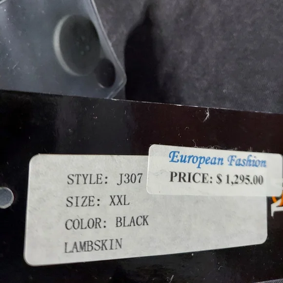 Marcello Sport Mens Black Lambskin Long Sleeve Full Zip Jacket Size XXL - Picture 8 of 14